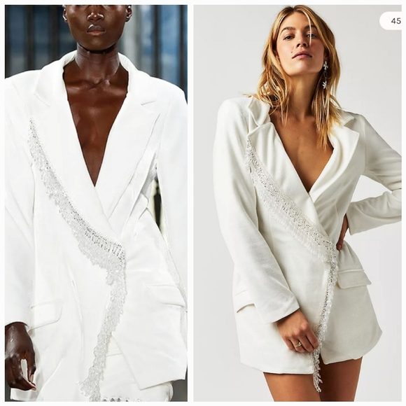 Patbo Velvet Beaded Blazer Dress - Picture 3 of 16